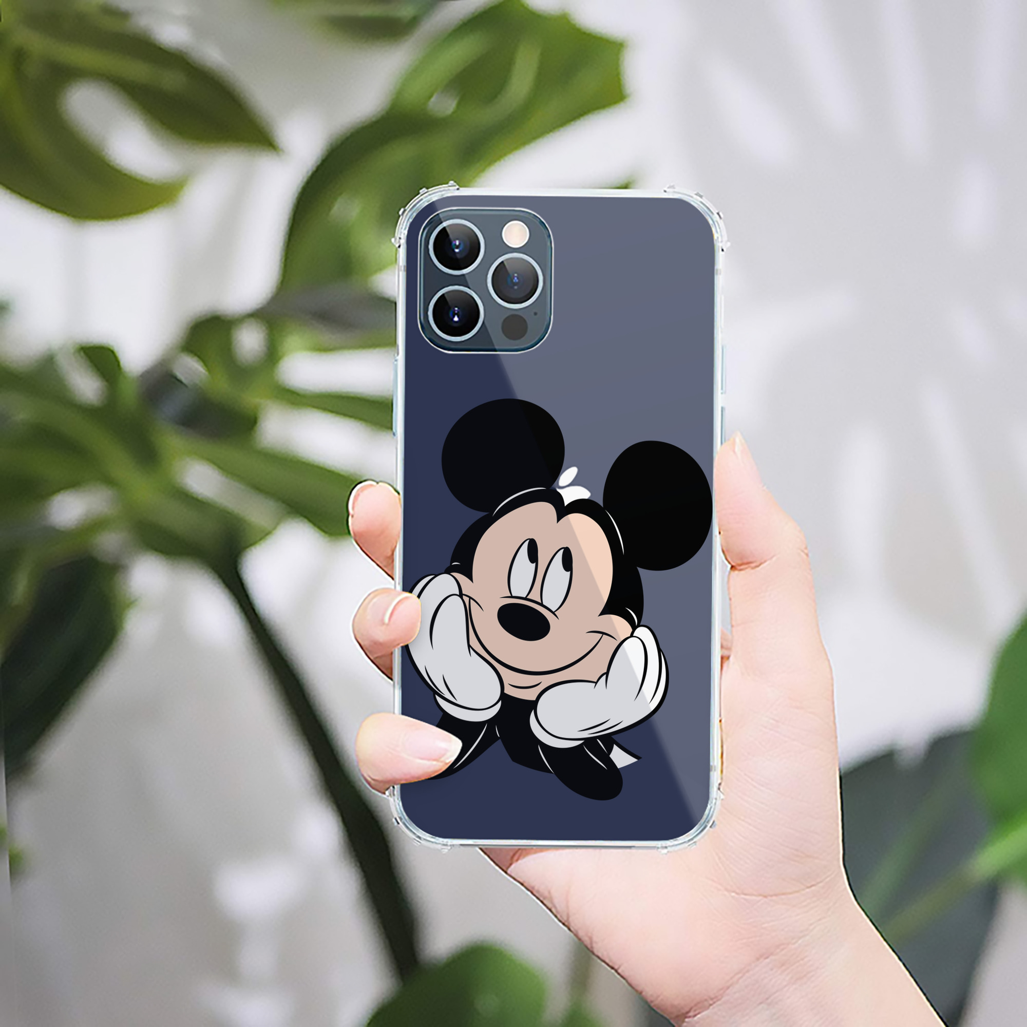 （画像用） ミッキーマウス Mickey Mouse 【iPhone 12シリーズ対応】透明スマホケース（クリアソフトケース）